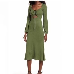 Topshop ribbed midi dress